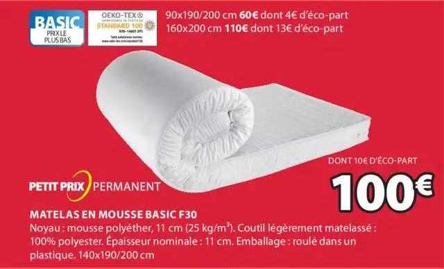 Matelas En Mousse Basic F30