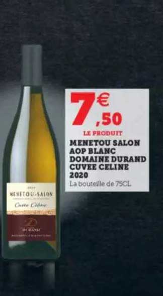 Menetou Salon Aop Blanc Domaine Durand Cuvée Celine 2020