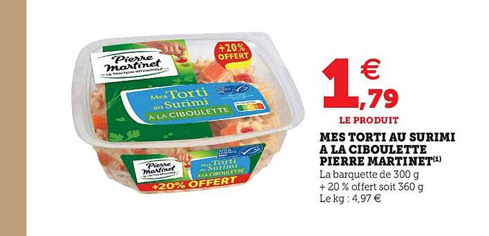 mes torti au surimi à la ciboulette pièrre martinet