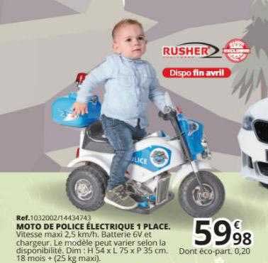 moto de police électrique 1 place rusher