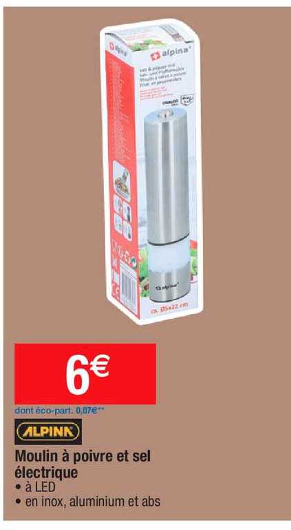 moulin à poivre et sel électrique alpink