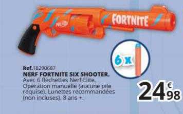 nerf fortnite six shooter