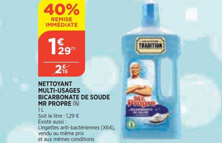 nettoyant multi-usages bicarbonate de soude mr propre