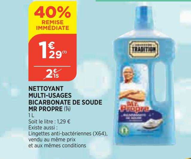 nettoyant multi-usages bicarbonate de soude mr propre
