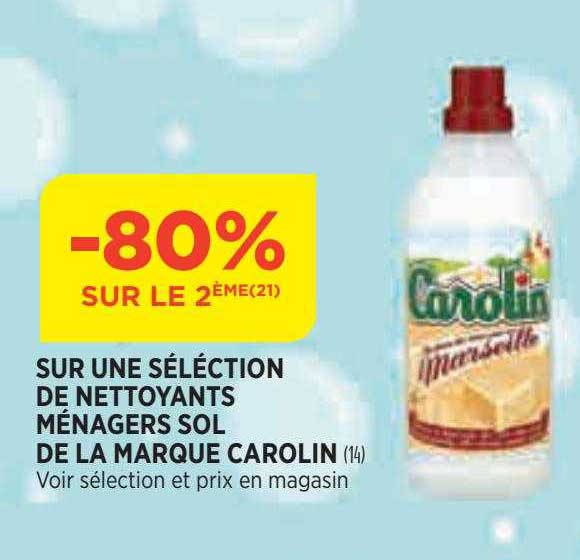 nettoyants ménagers sol de la marque carolin