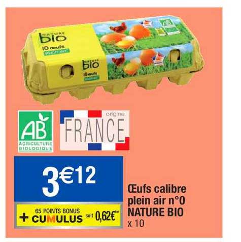 Oeufs Calibre Plein Air N°0 Nature Bio