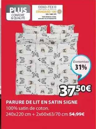 Parure De Lit En Satin Signe