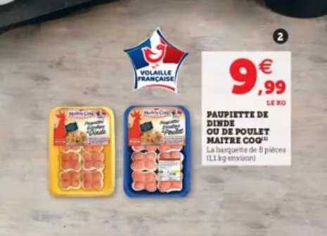 paupiette de dinde ou de poulet maître coq