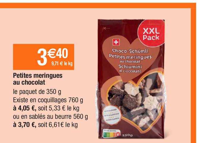 petites meringues au chocolat
