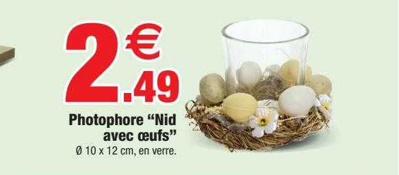 photophore "nid avec oeufs"