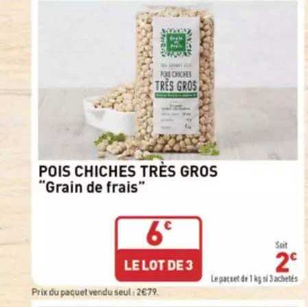 Pois Chiches Très Gros "grain De Frais"