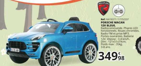 porsche macan 12v bleue