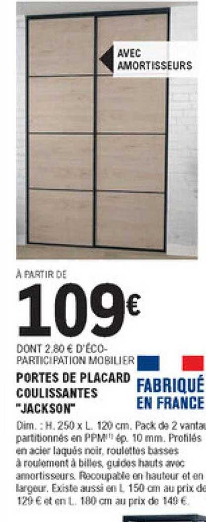 portes de placard coulissantes "jackson"