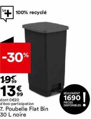poubelle flat bin noire
