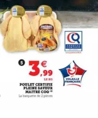 poulet certifié pleine saveur maître coq