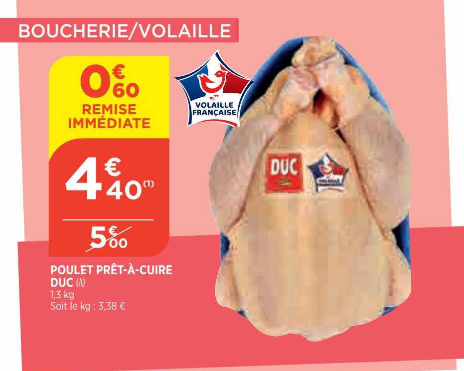 poulet prêt-à-cuire duc