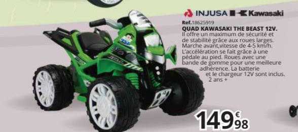 quad kawasaki the beast 12v injusa
