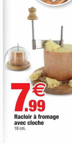 racloir à fromage avec cloche
