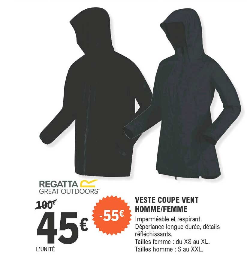 regatta veste coupe vent homme ou femme