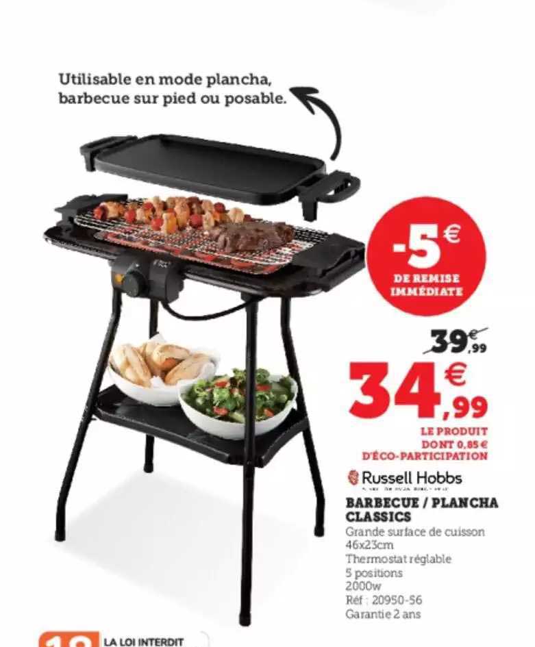 russell hobbs barbecue ou plancha classics