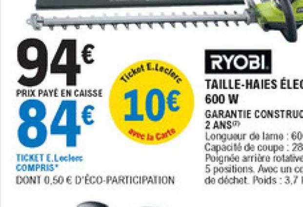 ryobi taille-haies électrique