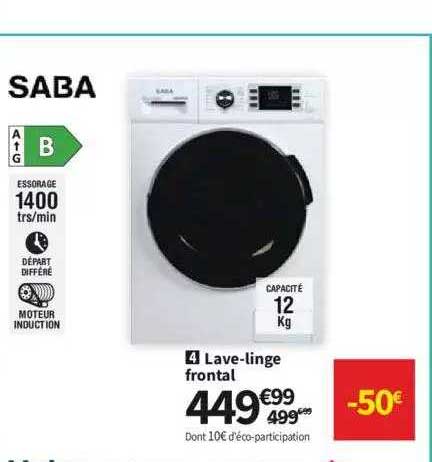 saba lave-linge frontal