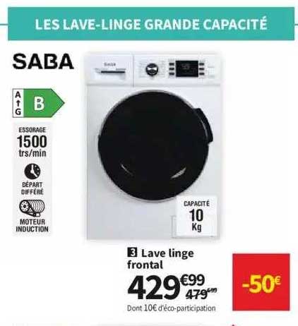 saba lave-linge frontal