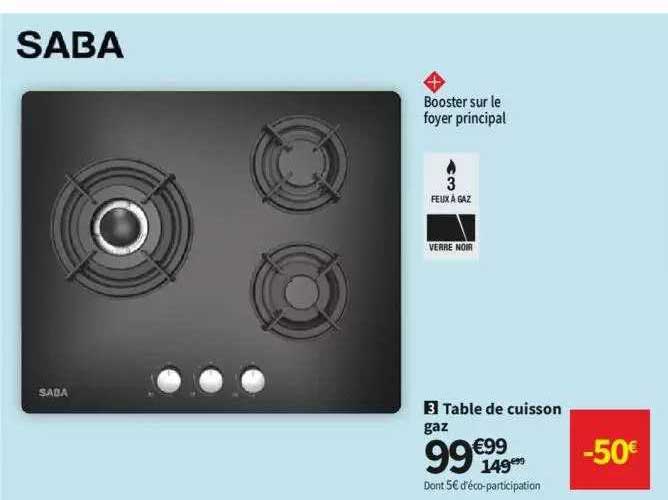 Saba Table De Cuisson Gaz