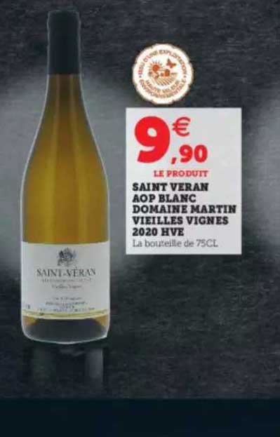 saint veran aop blanc domaine martin vieilles vignes 2020 hve
