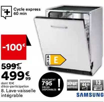 samsung lave-vaisselle intégrable