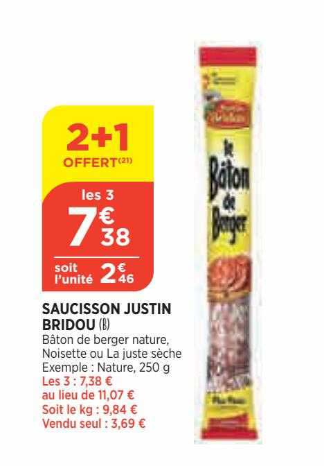 saucisson justin bridou