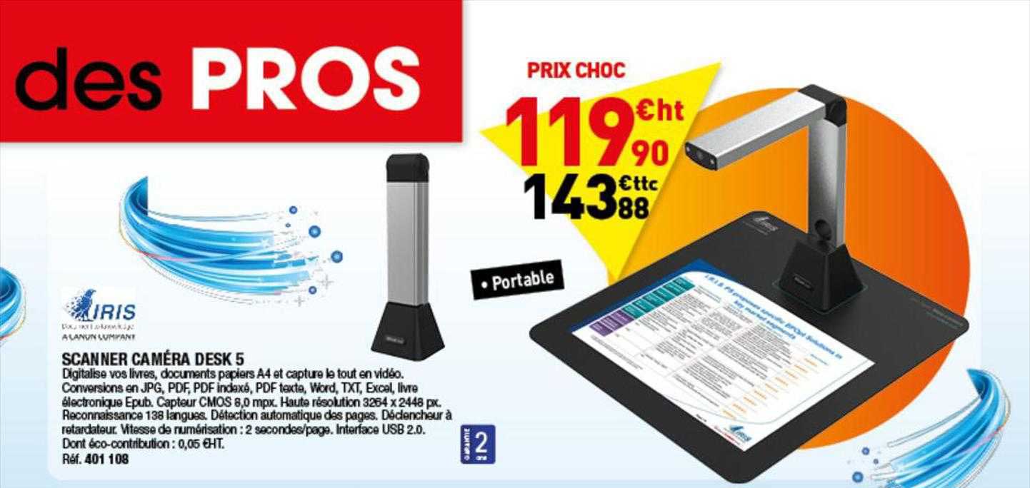 scanner caméra desk 5