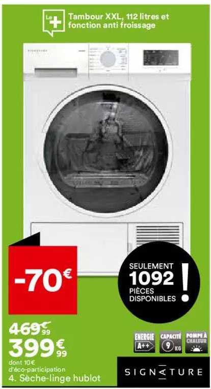 sèche-linge hublot signature