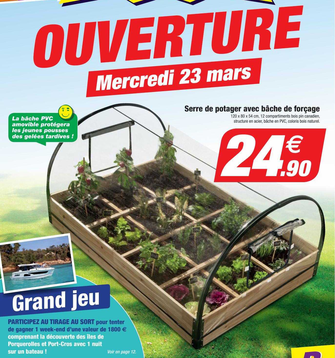 serre de potager avec bâche de forçage
