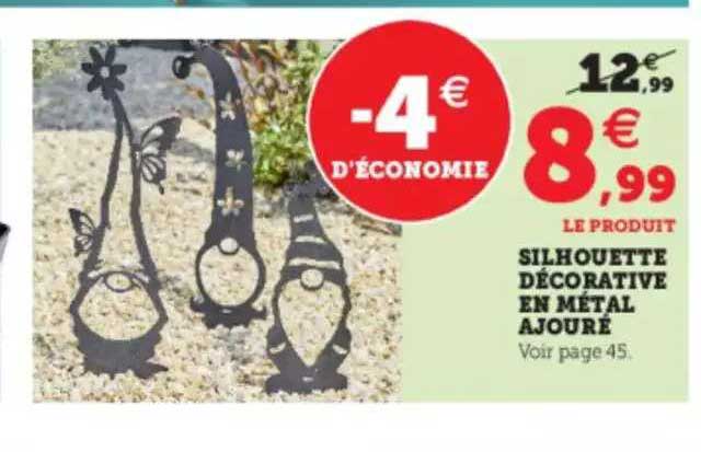 silhouette décorative en métal ajouré
