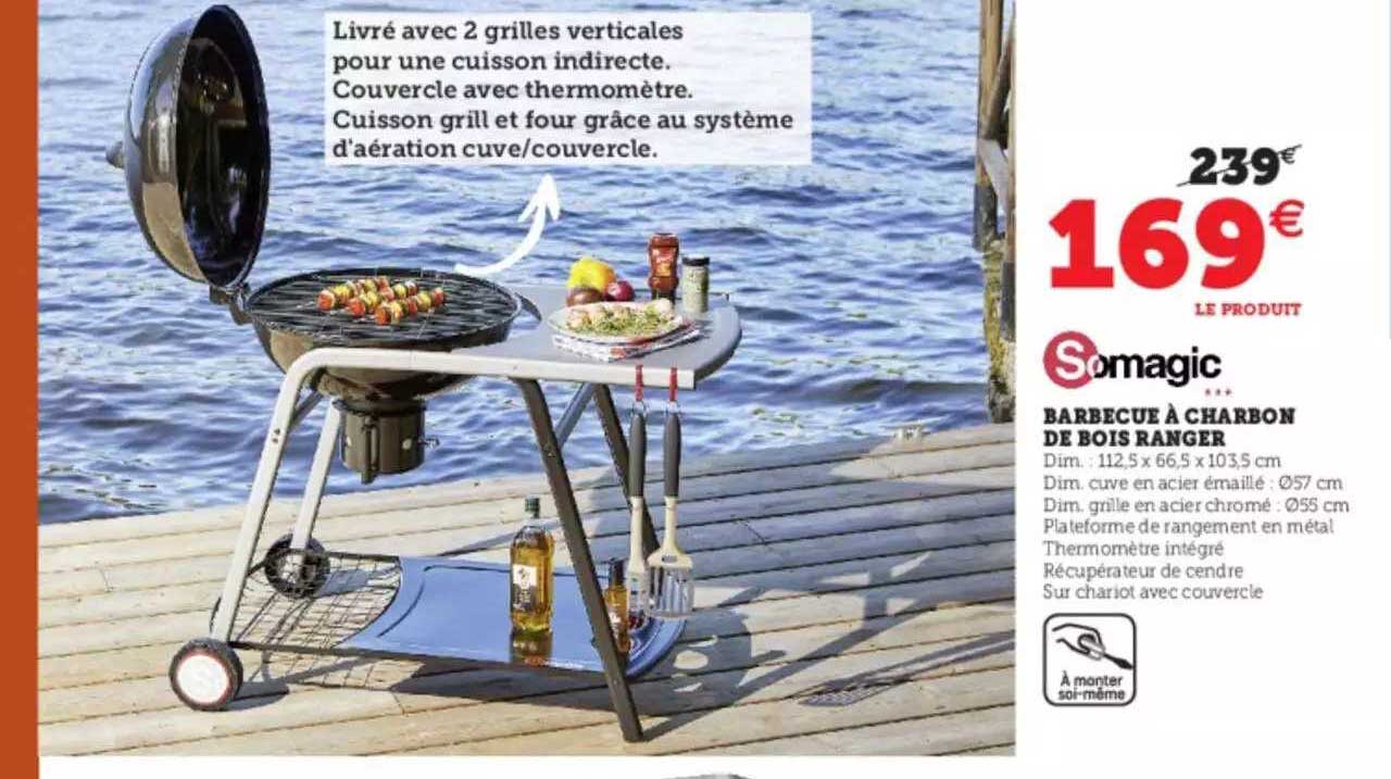 somagic barbecue à charbon de bois ranger