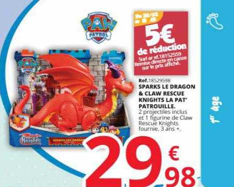 sparks le dragon & claw rescue knights la pat' patrouille
