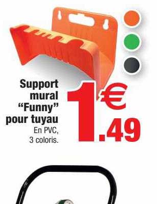 support mural "funny" pour tuyau