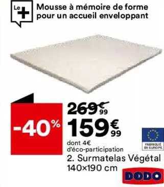 Surmatelas Végétal
