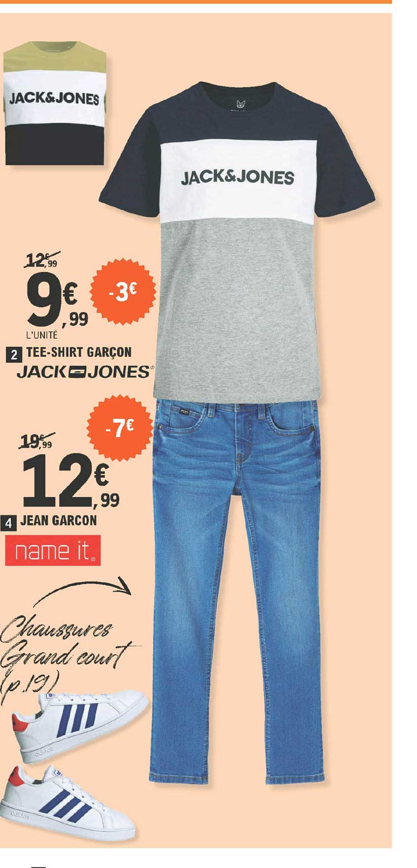 tee-shirt garçon jack jones ou jean garçon name it