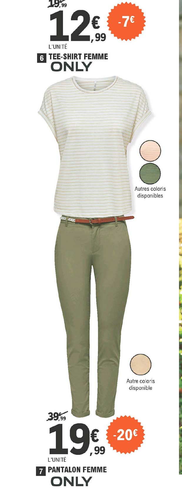 tee-shirt ou pantalon femme only