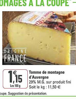 Tomme De Montagne D'auvergne