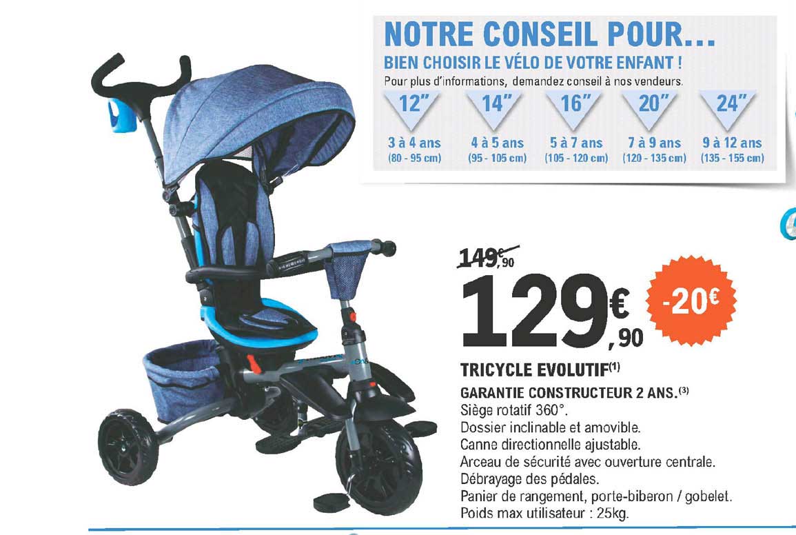 tricycle évolutif