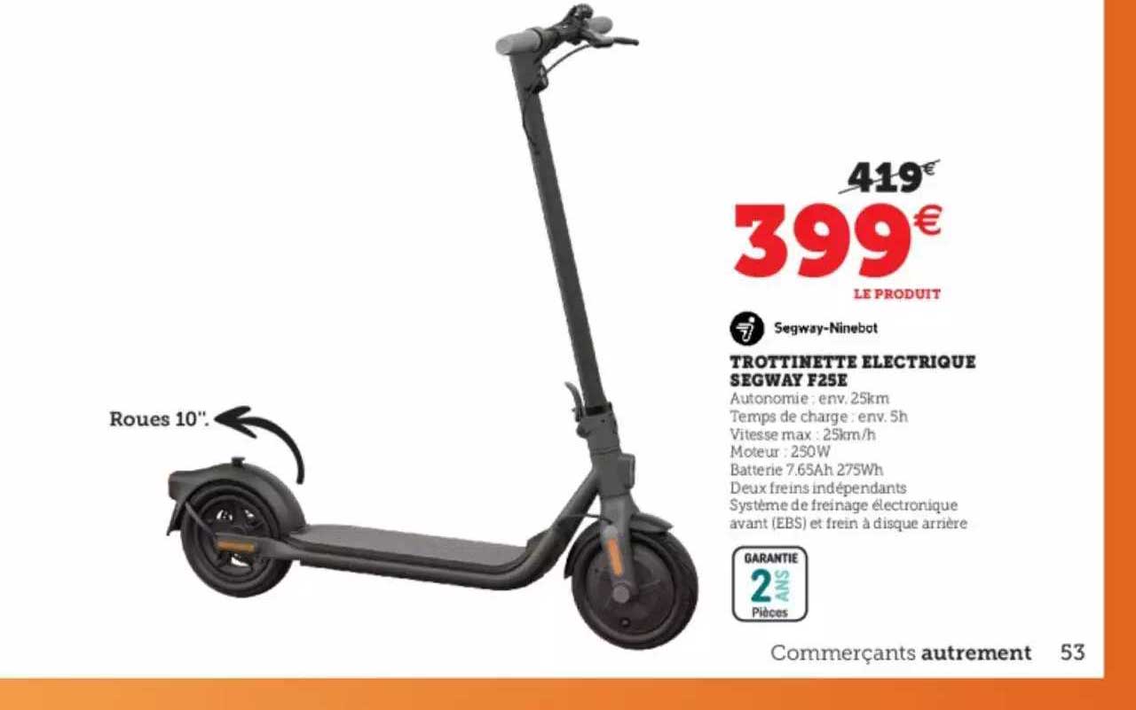 trottinette électrique segway f25e segway-ninebot