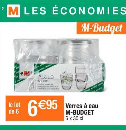 verres à eau m-budget