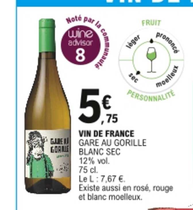 vin de france gare au gorille blanc sec