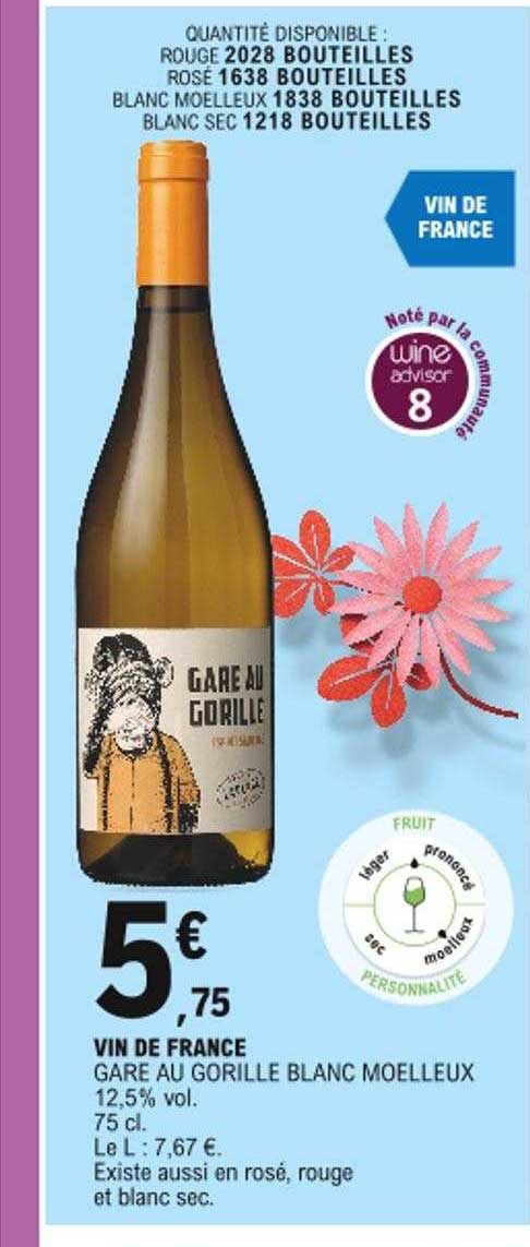 vin de france gare de gorille blanc moelleux