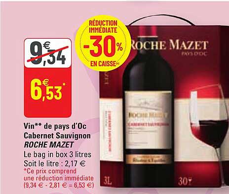 Vin De Pays D'oc Cabernet Sauvignon Roche Mazet