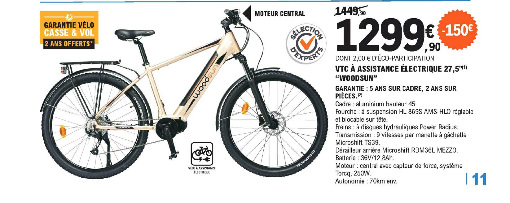 vtc à assistance électrique 27,5" woodsun