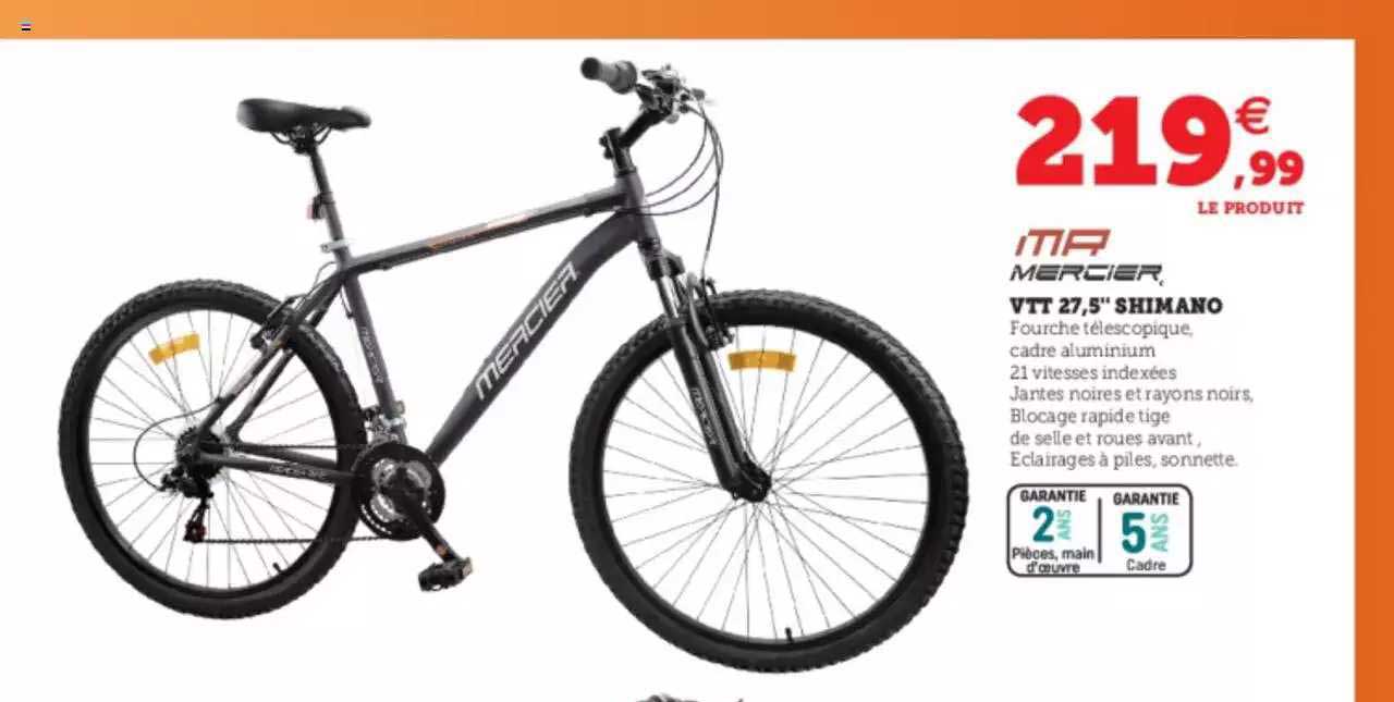 vtt 27,5" shimano mr mercier